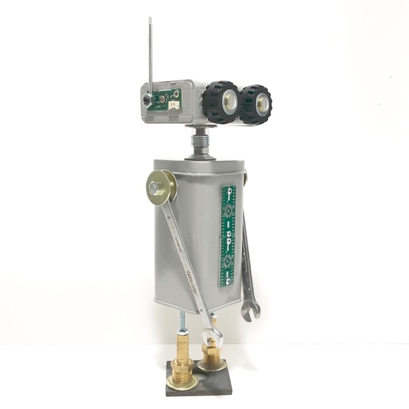 Found Objects Robot Sculpture - Picture 1 of 5